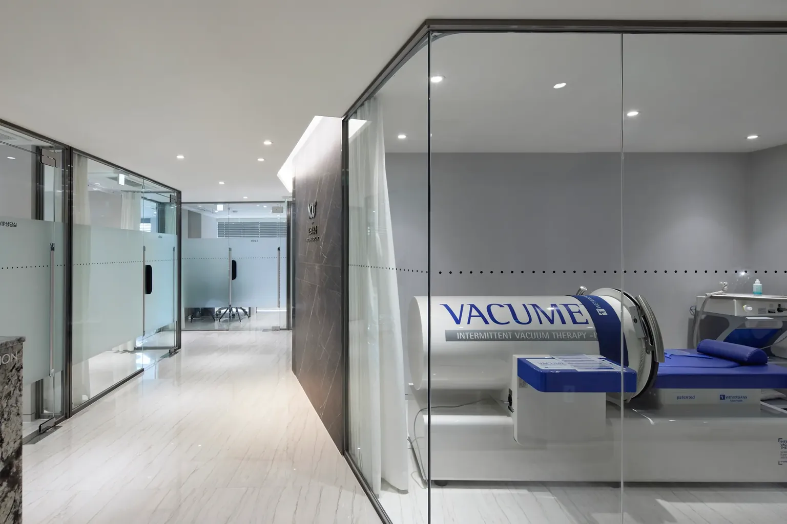 Vacumed body care room at VOS Dermatology Clinic