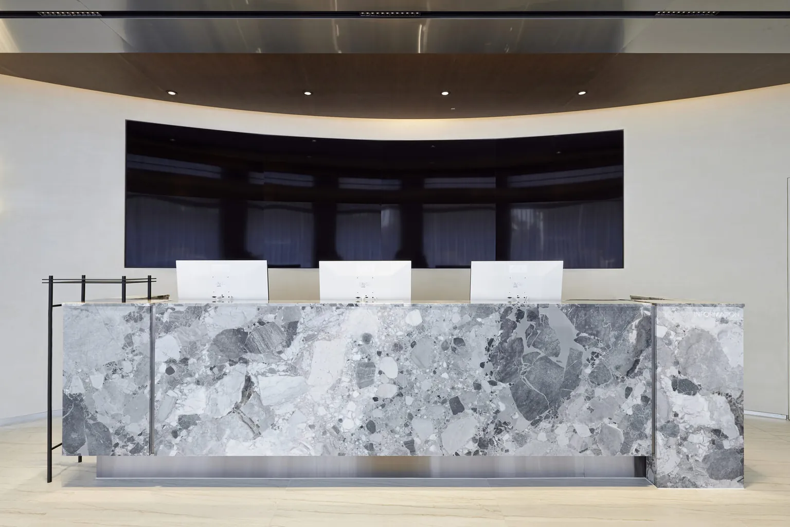 Reception and lounge at VOS Dermatology Clinic, Gangnam, Seoul