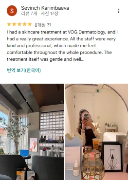 Google review 3 of VOS Dermatology Clinic (screenshot)