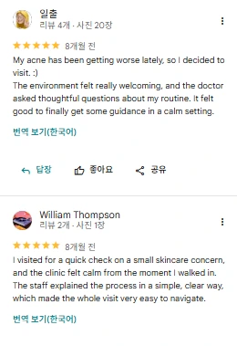 Google review 5 of VOS Dermatology Clinic (screenshot)