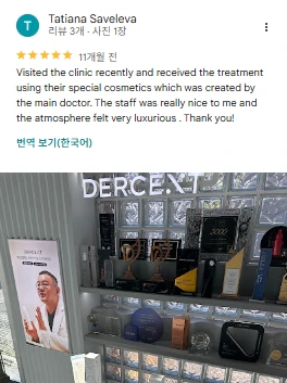 Google review 18 of VOS Dermatology Clinic (screenshot)